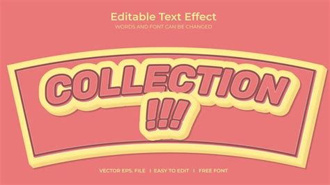 Collection D Effets De Texte Vecteur Premium