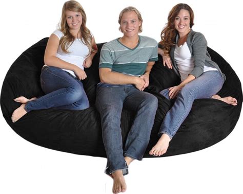 Slacker Sack 8 Feet Huge Foam Microsuede Beanbag Chair Lounger Shopstyle Armchairs And Recliners