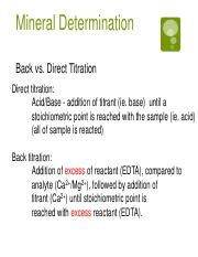 Fnh Session Ca Mg Titration Mineral Determination Back Vs