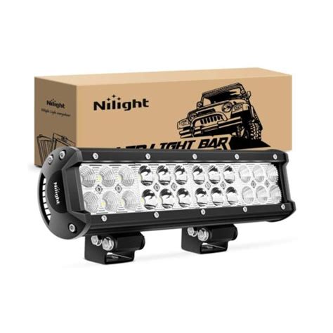 Nilight NI06A 72W 12 Pouces 72W Spot Flood Combo LED Barre Lumineuse