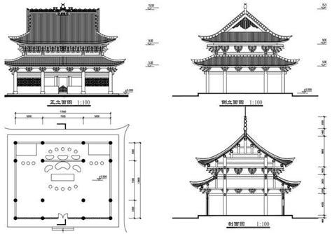 中国古建筑立面图 千图网