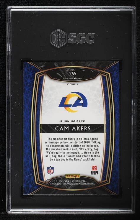 Panini Select Club Level Silver Prizm Cam Akers Rc For