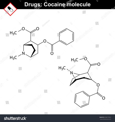 Cocaine Natural Drug Chemical Molecular Formula Stock Vector (Royalty ...