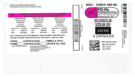 Dicloxacillin Sodium Capsules Usp Rx Only