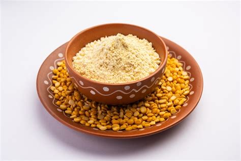 Premium Photo Besan Gram Flour Or Chickpea Flour Is A Powder Made