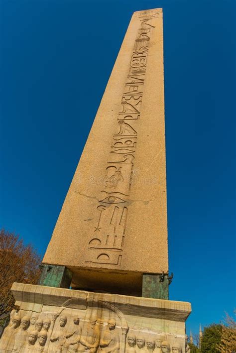 Istanbul Turkey Tourists Visiting Obelisk Of Theodosius In