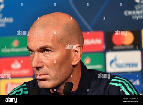 Real Madrid Manager Zinedine Zidane In A Press Conference At The Parc