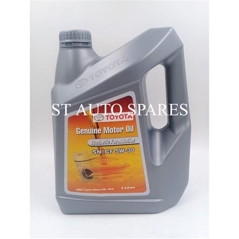 Toyota Semi Synthetic SN CF 5W30 Engine Oil 4L Shopee Malaysia