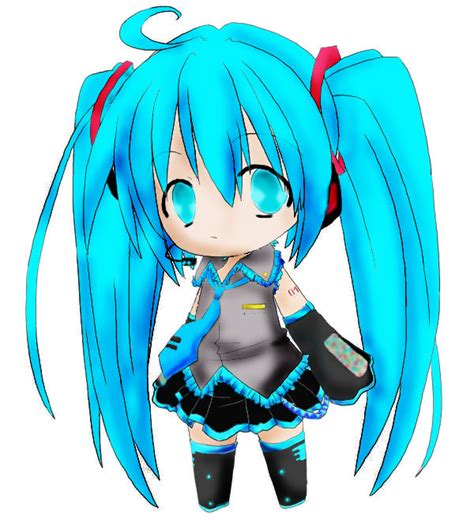 Chibi Miku Lineart Colored By 1vocaloid On Deviantart