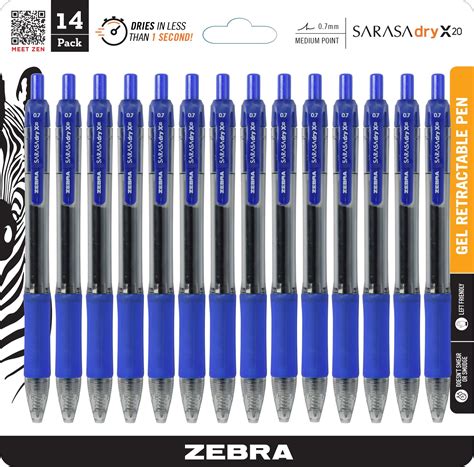 Zebra Pen Zebra Gel Pens Retractable Gel Ink Pens Medium Point 0