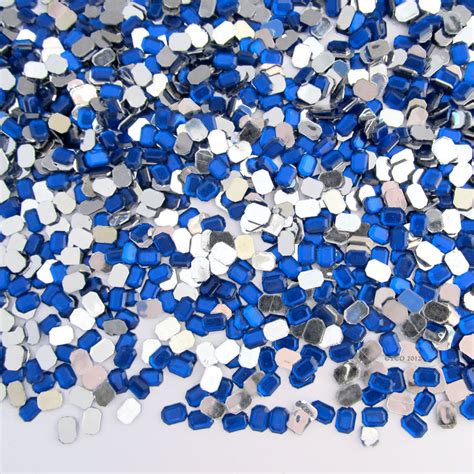 Rhinestones Flatback Rectangle 4x6mm 1 000 Pc Royal Blue