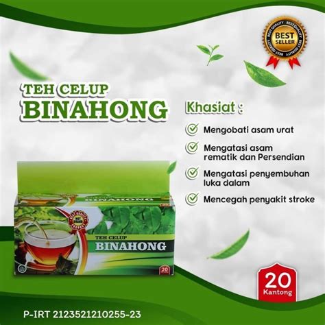 Jual Teh Celup Daun Binahong Darusyfa Isi Sachet Hipertensi Asam