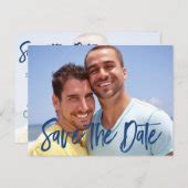 Photo Save The Date Postcards For Gay Wedding Zazzle
