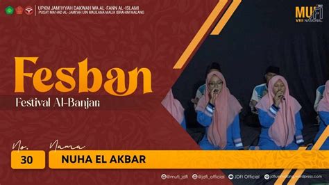 Nuha El Akbar FESTIVAL SHOLAWAT AL BANJARI FESBAN MUFI VIII