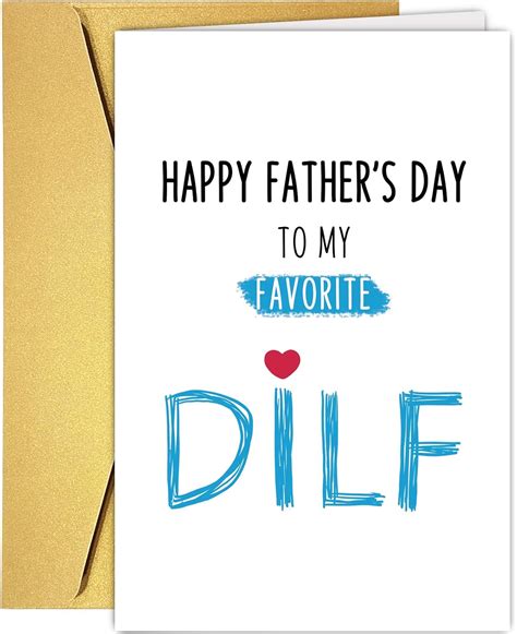 Supoeguk Funny Dilf Fathers Day Card For Husband Boyfriend Naughty Fathers Day