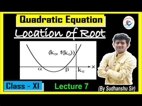 Location Of Roots Quadratic Equation JEE Class 11 Lecture 7