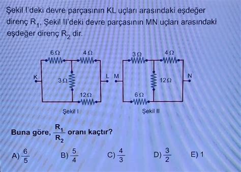 S N F Fizik Elektrik Devreleri Eodev