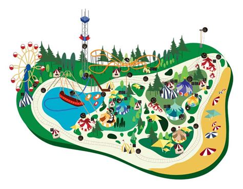 Theme Park Map Design Islands With Names