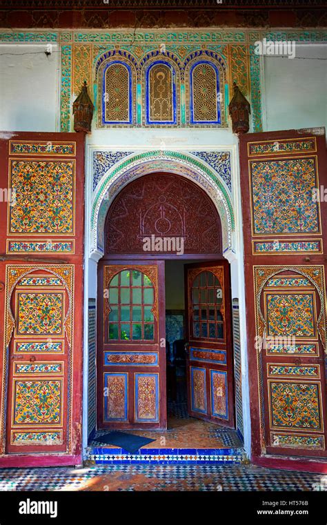 Arabesque Moorish Painted Panels Of The Dar Jamai Museum A Typical