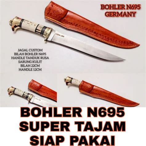 Golok Sembelih Super Tajam Baja Bohler N Siap Pakai Lazada Indonesia