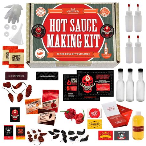 DIY Gift Kits Carolina Reaper Hot Sauce Kit With Instructions All Inclusive Set With Ghost