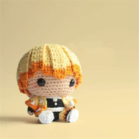 Zenitsu Demon Slayer Amigurumi Pattern Anime Crochet Patter Inspire Uplift