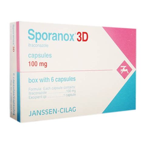 Sporanox 3D cápsulas 6 pzas de 100 mg c u Walmart