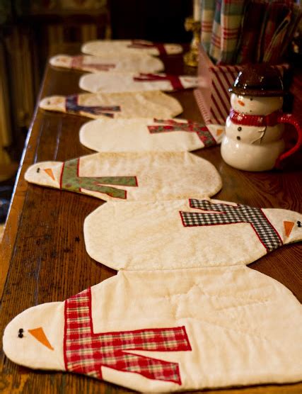 Snowman Table Runner All Winter Long – Quilting Cubby