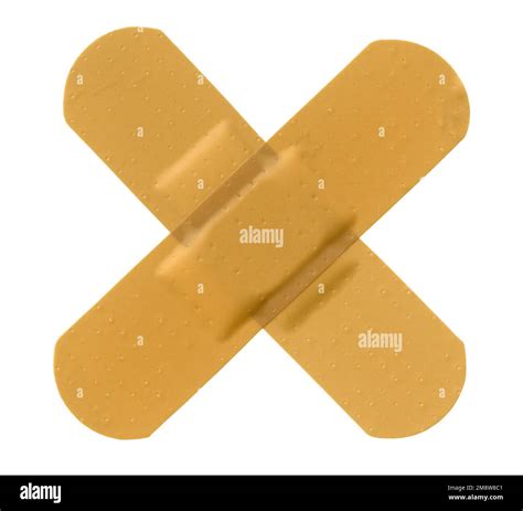 Cross Shape Adhesive Bandage Isolated On White Stock Photo Alamy