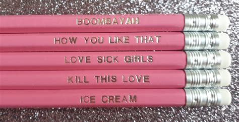 Blackpink Pencils Customised Pencils Featuring Popular Etsy