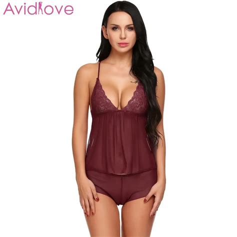 Avidlove Women Sexy Lingerie Set Hot Erotic Summer Plus Size Sheer Cami