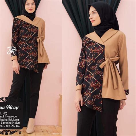 Model Baju Batik Wanita Modern Remaja Hijab Hobingeblogcom