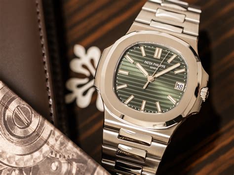 Patek Philippe Nautilus Ref A Green Dial Stainless Steel Box