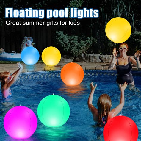 Snapklik Riakrum 4 Pcs Large Pool Solar Floating Lights 16 Color