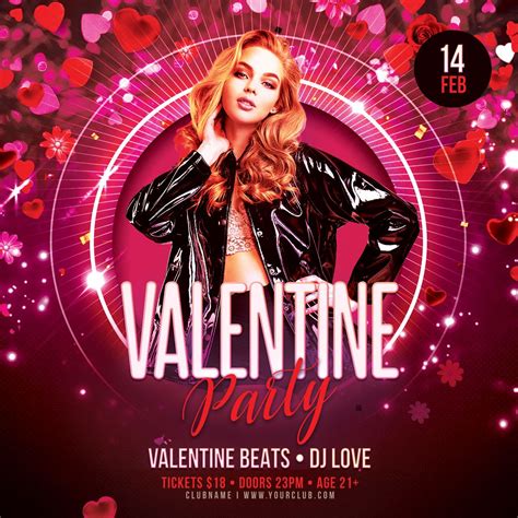 Valentine Party Flyer Party Flyer Flyer Design Templates Valentines