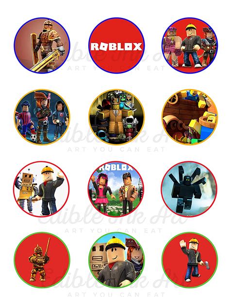 Roblox Edible Cupcake Toppers Cakecery