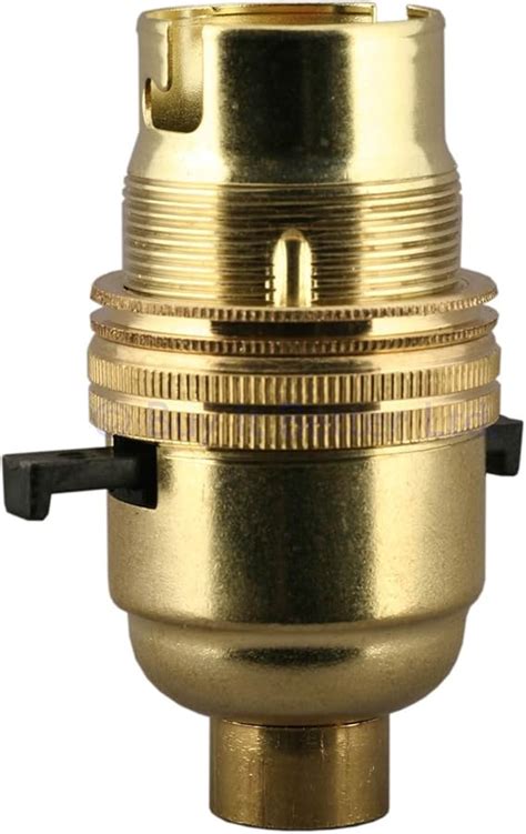 Brass Safety Switch Lamp Holder 1 2 Inch BC B22 With Shade Ring And