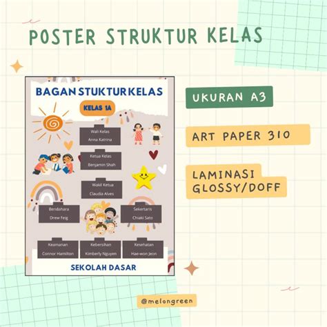 Poster Sekolah Struktur Kelas Lazada Indonesia