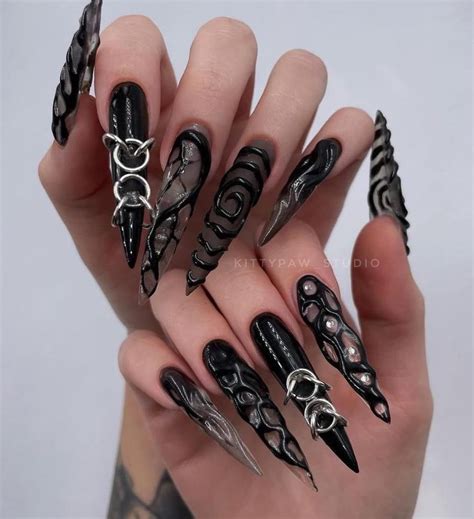 Punk Nails Grunge Nails Swag Nails Bling Acrylic Nails Best Acrylic