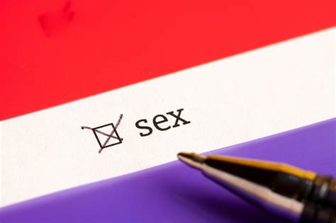 Premium Photo Checked Checkbox With Word Sex Questionnaire Concept