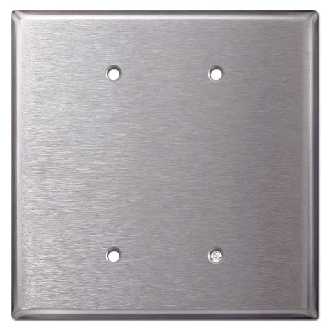 Oversize Blank No Hole Electrical Wall Plate Stainless Steel