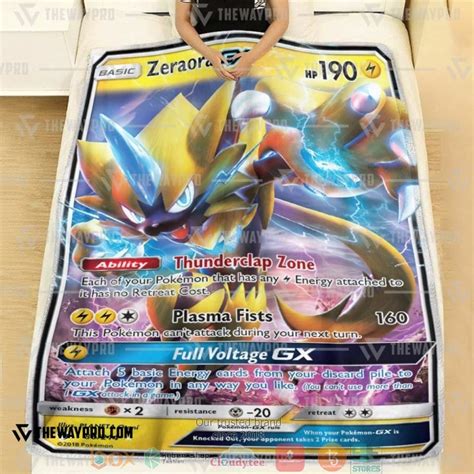 HOT Anime Pokemon Zeraora GX Lost Thunder Blanket Express Your Unique Style With BoxBoxShirt