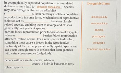 Solved In Geographically Separated Populations Accumulated Chegg