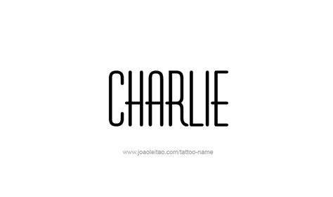 Charlie Name Tattoo Designs