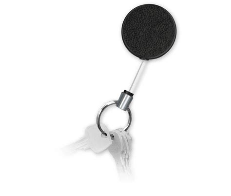 Lucky Line Standard Key Reel Clip On Black Steel 46801