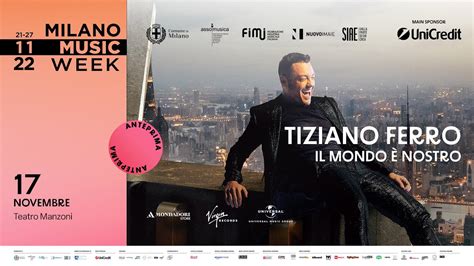 Tiziano Ferro presenta Il mondo è nostro anteprima Milano Music