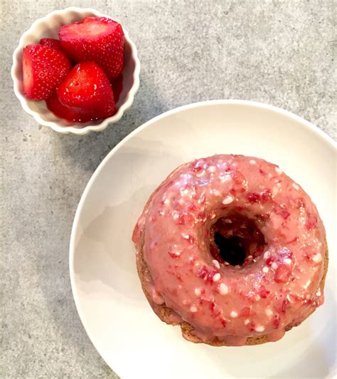 Gluten Free Baked Strawberry Doughnuts With Strawberry Glaze Zesty