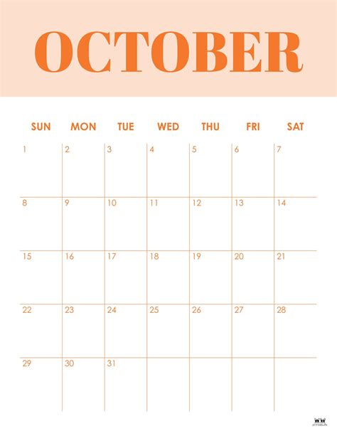 October 2023 Calendars 50 FREE Printables Printabulls