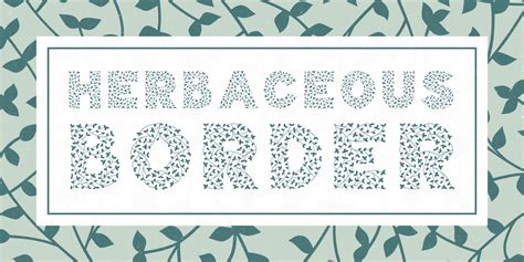 Herbaceous Border Font | Fontspring