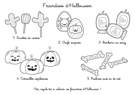 Coloriage à Imprimer Des Friandises Dhalloween